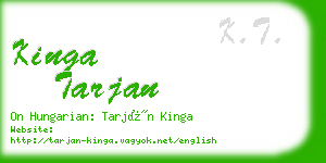 kinga tarjan business card